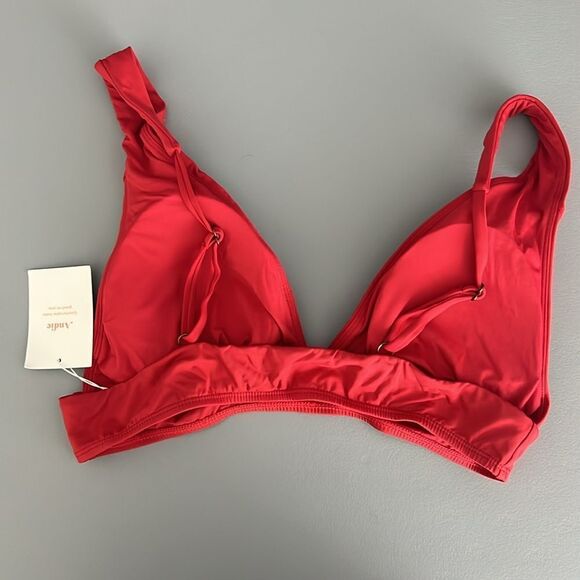 NWT Andie Swim The Belize Top in Flat Cherry Red Size L - Picture 4 of 10